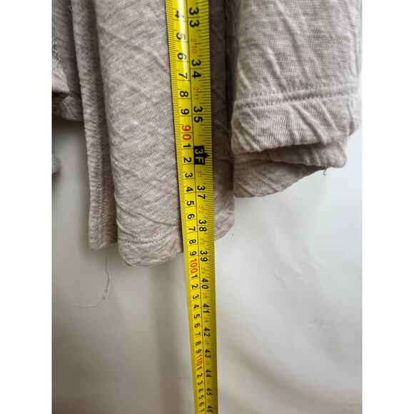 Brynn Walker Women's Size Large Tan Lightweight Long Sleeve Open Front Cardigan - Picture 7 of 8